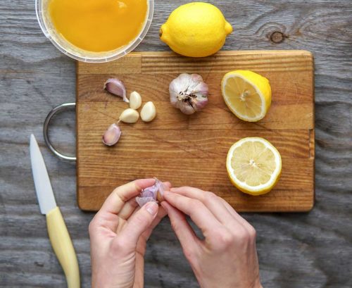 lemons and garlic