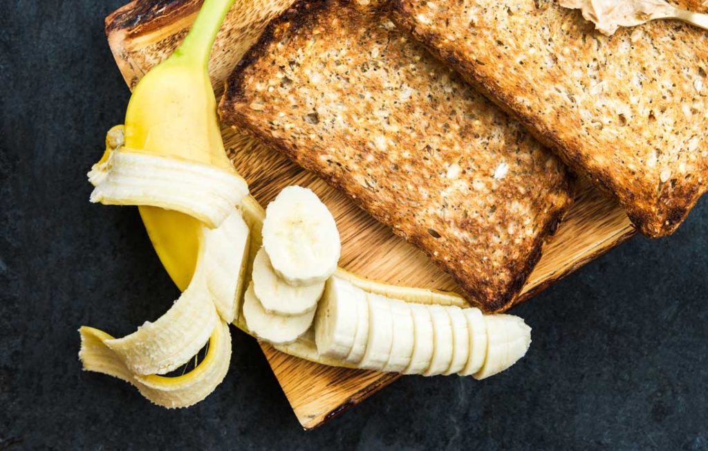 Banana and walnut toast