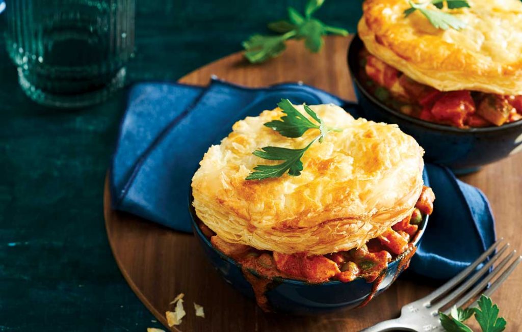 Butter chicken pot pies