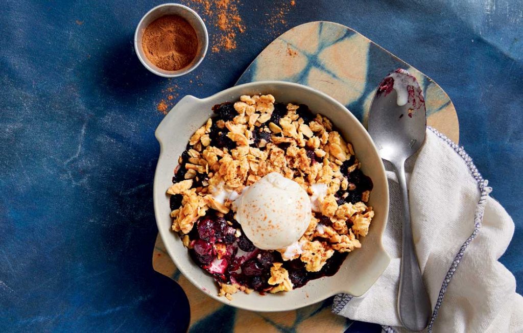 Blueberry crumble for one Blueberry crumble for one