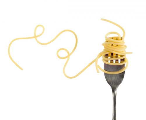 Spaghetti on a fork