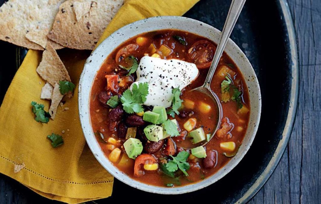 Mexican chilli bean soup