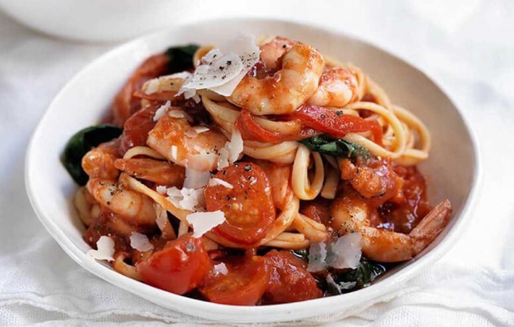 Prawn arrabbiata