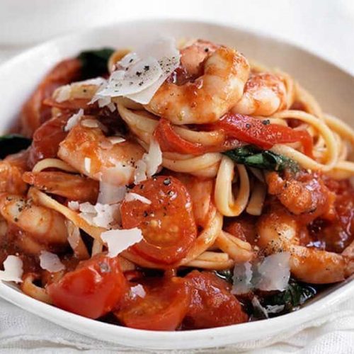 Prawn arrabbiata