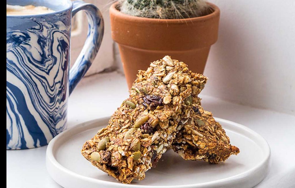 Vegan pumpkin seed and almond granola bars