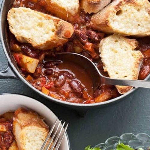 Spicy bean and potato chilli