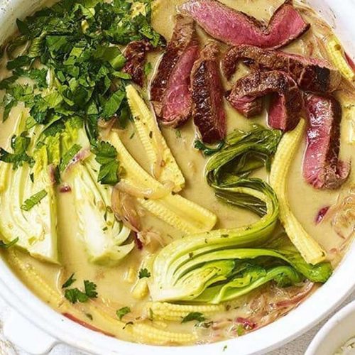Thai beef and veg curry