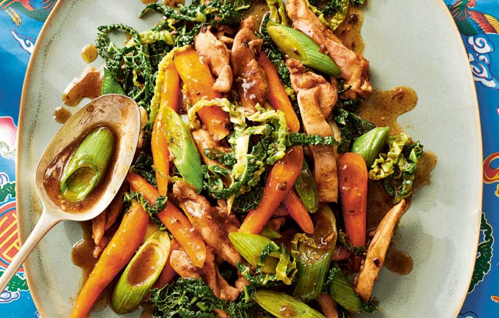 Chicken stir-fry with five-spice sauce