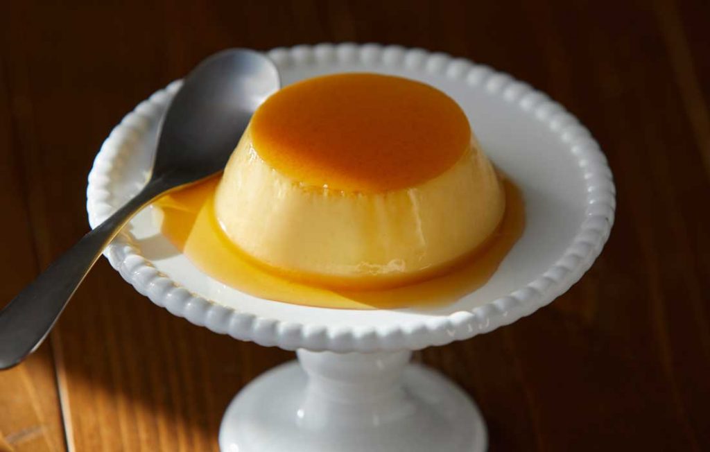Crème caramel (made healthier)