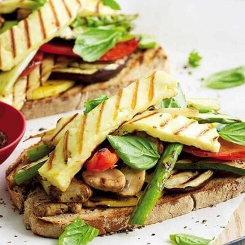 Haloumi bruschettas