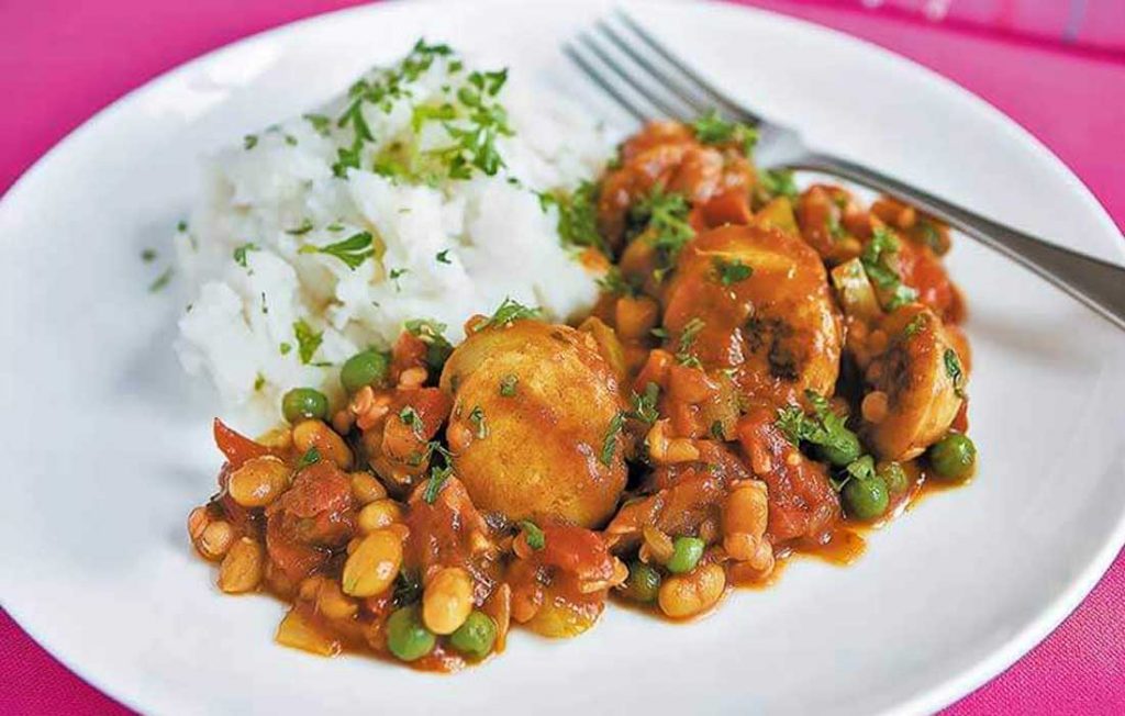 Vegan sausage casserole