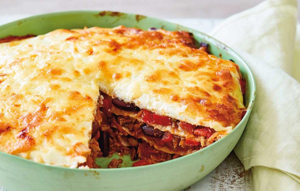 Mexican lasagne