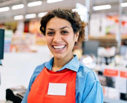 Supermarket worker