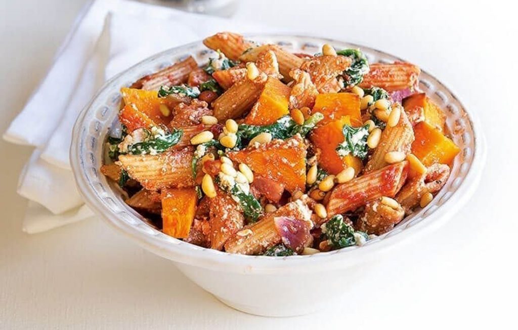 Creamy ricotta and pumpkin penne
