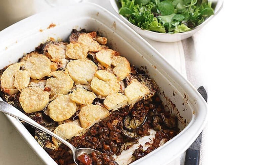 Lentil and eggplant gratin Lentil and eggplant gratin