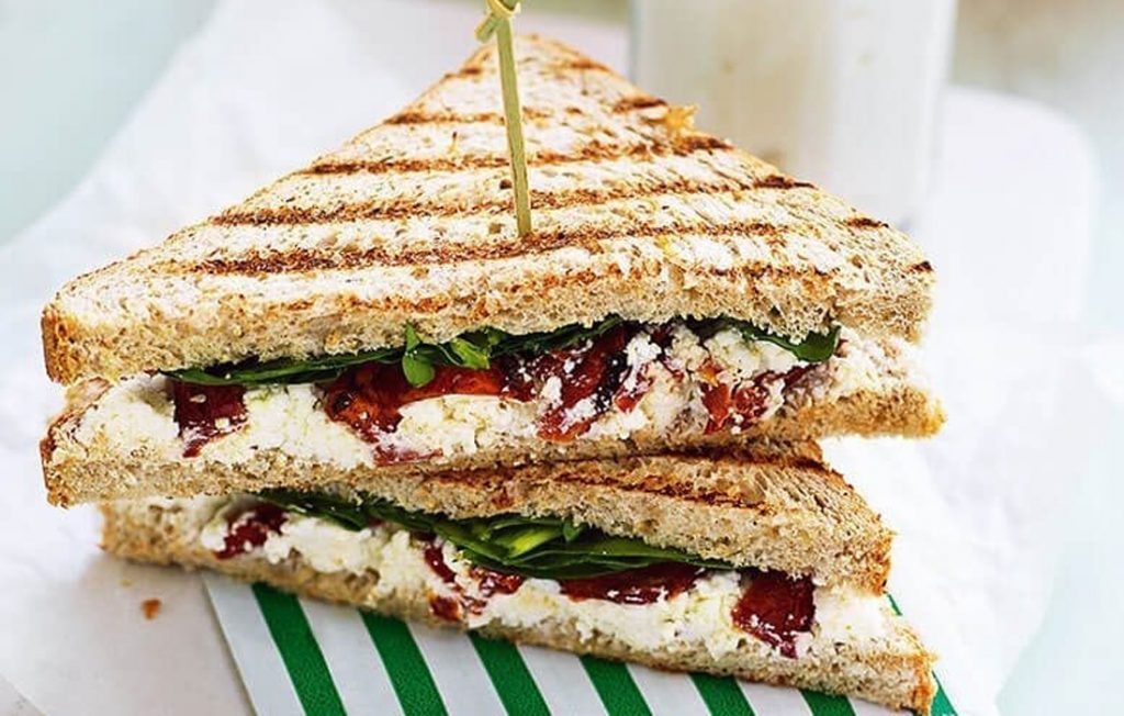 Ricotta and slow-roast tomato toasties Ricotta and slow-roast tomato toasties