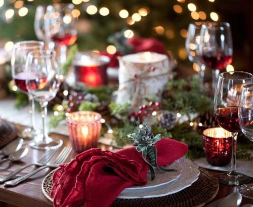 Christmas table setting