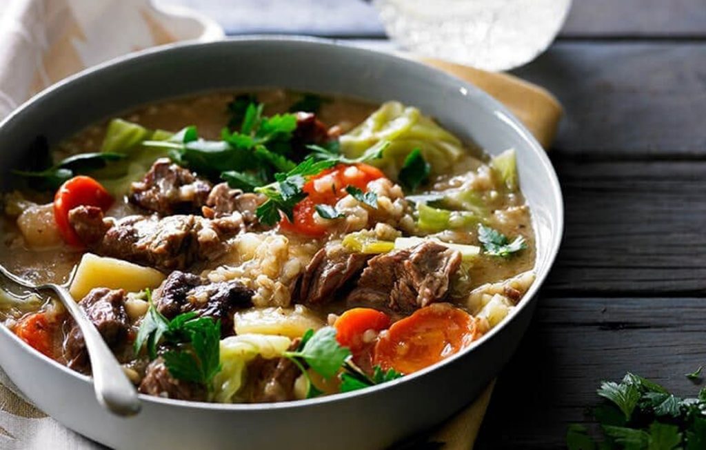 Irish lamb, barley and potato stew