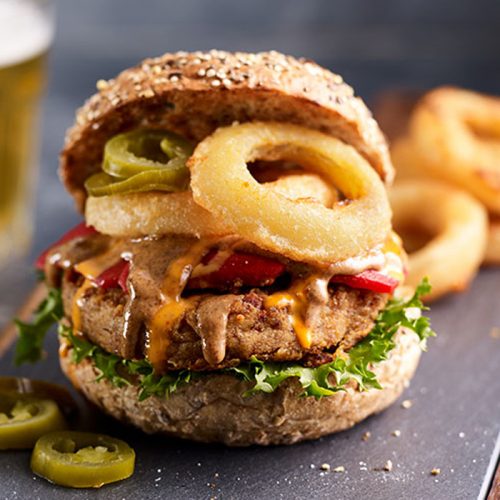 Sweet potato and almond butter burger