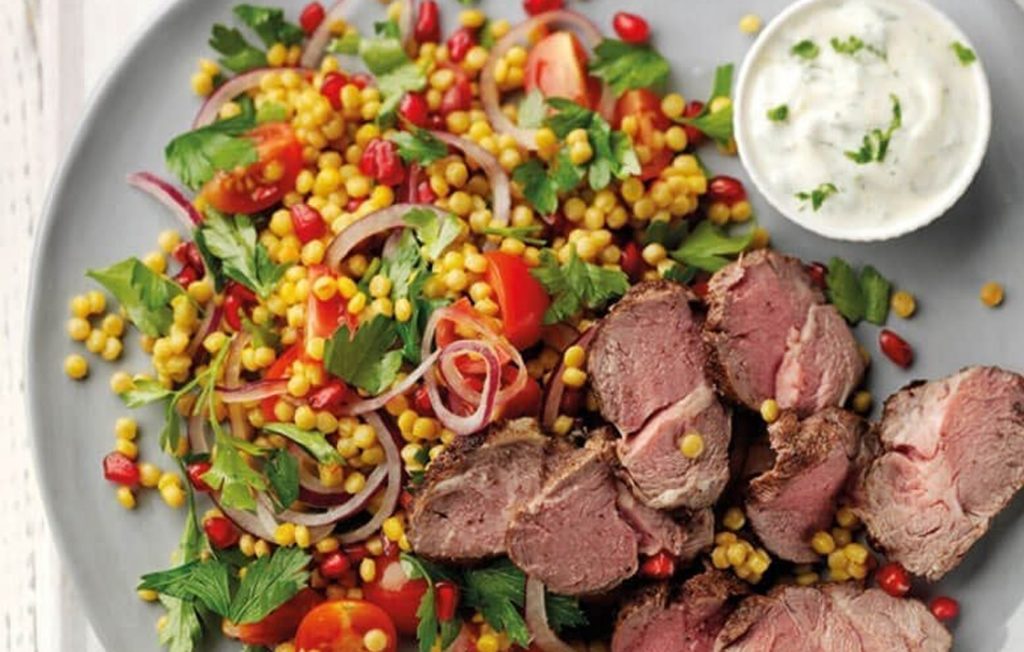 Spiced lamb with Persian couscous