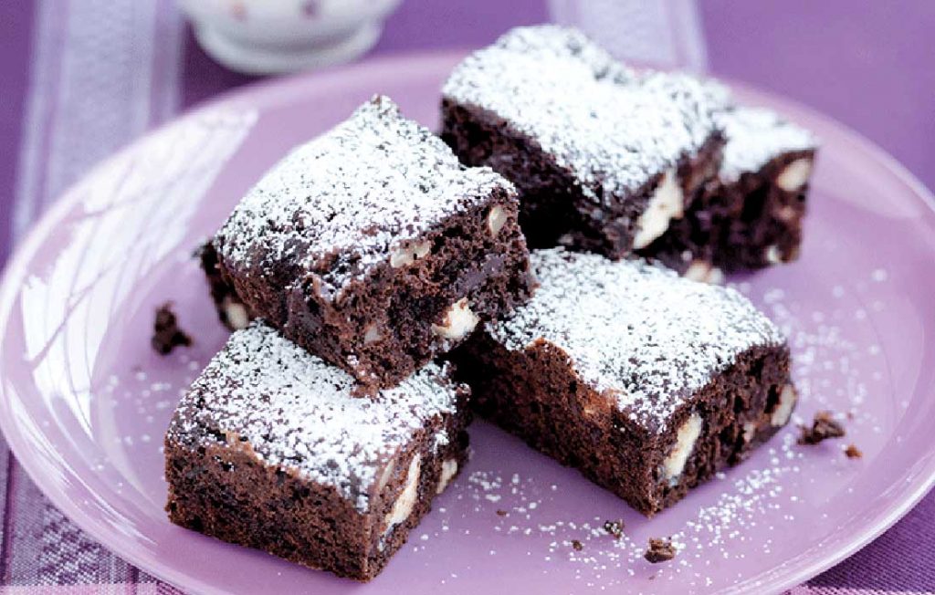 Triple chocolate brownies