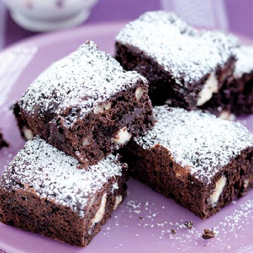 Triple chocolate brownies