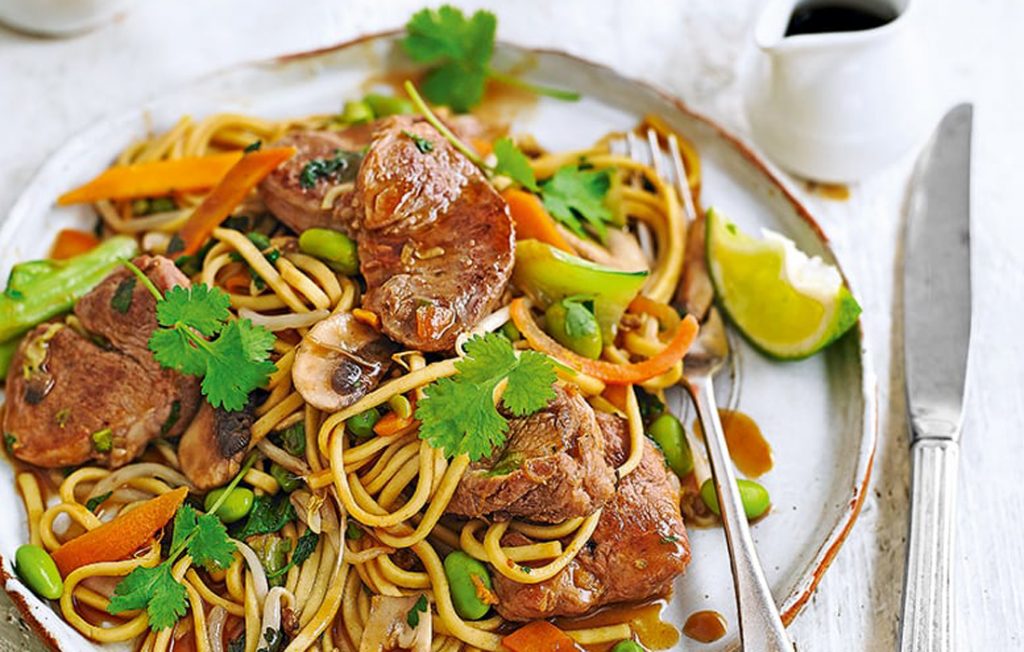Pork and hoisin stir-fry