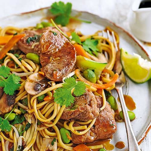 Pork and hoisin stir-fry