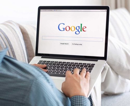 Man using Google
