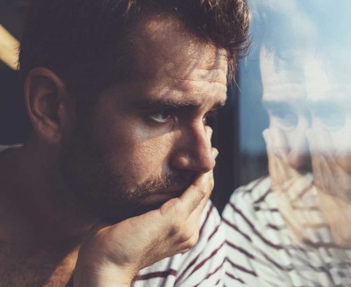 Man looking depressed