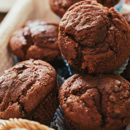 Chocolate and beetroot muffins