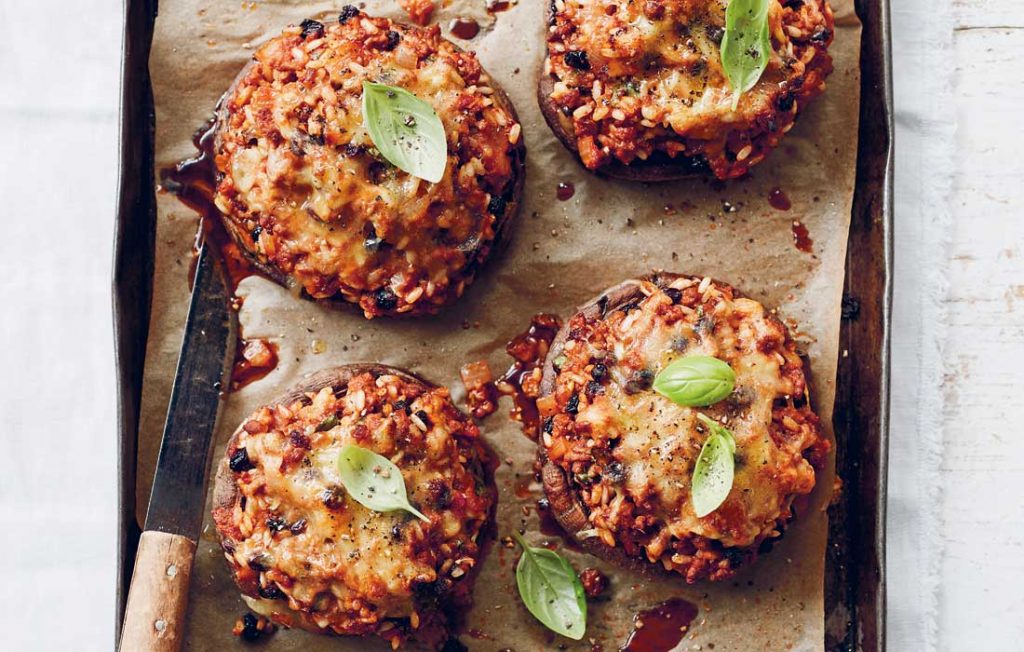 Beef stuffed mushrooms