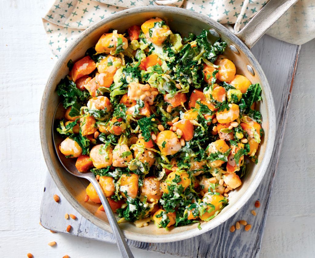 Creamy pumpkin gnocchi