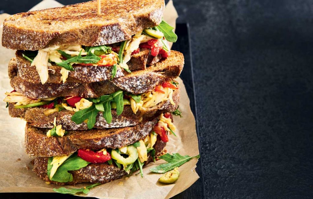 Moroccan chicken toastie