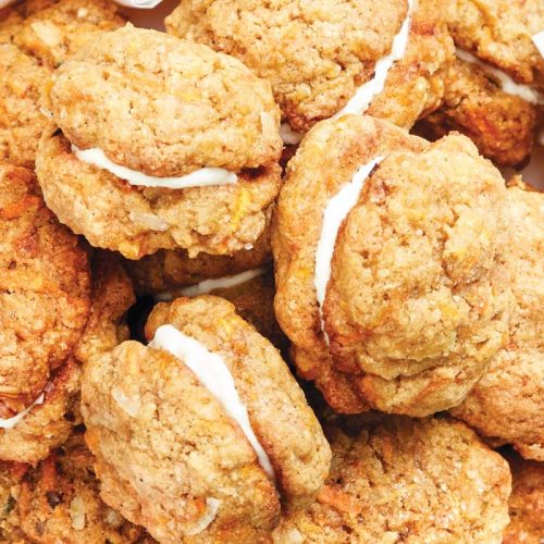 Carrot cake sandwich cookies