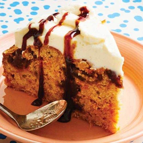 Carrot and date cake with ricotta icing