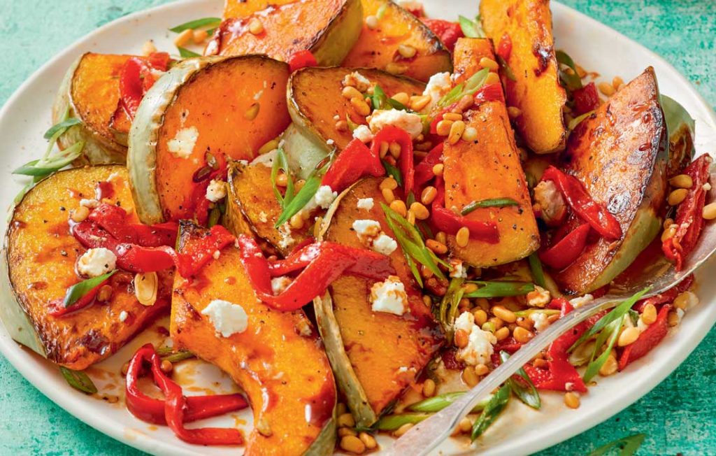 Roast pumpkin and feta salad