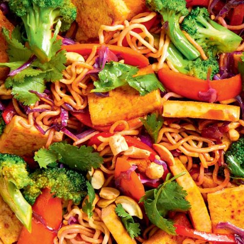 Teriyaki tofu and broccoli stir-fry