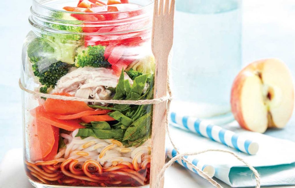 Thai chicken noodles in a jar Thai chicken noodles in a jar