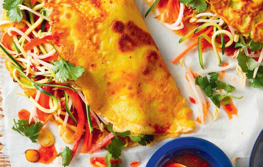 Vietnamese-style dinner crepes