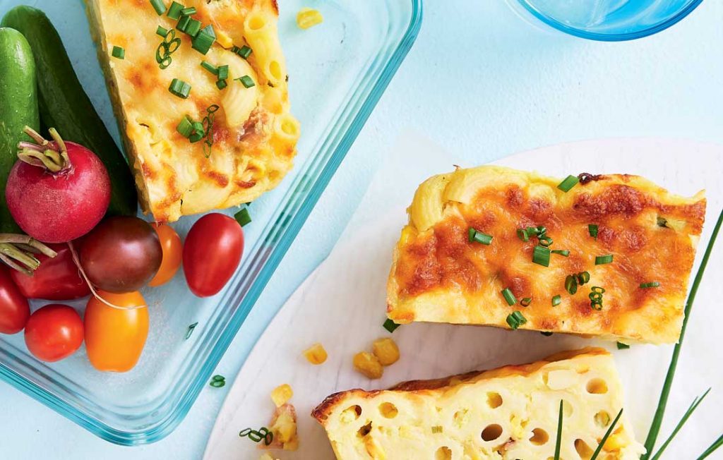 Cauliflower mac ’n’ cheese slice Cauliflower mac ’n’ cheese slice