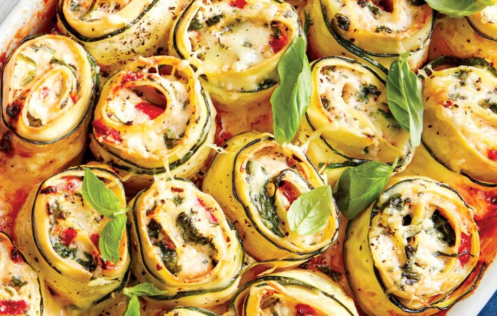 Chicken, zucchini and ricotta rotolo