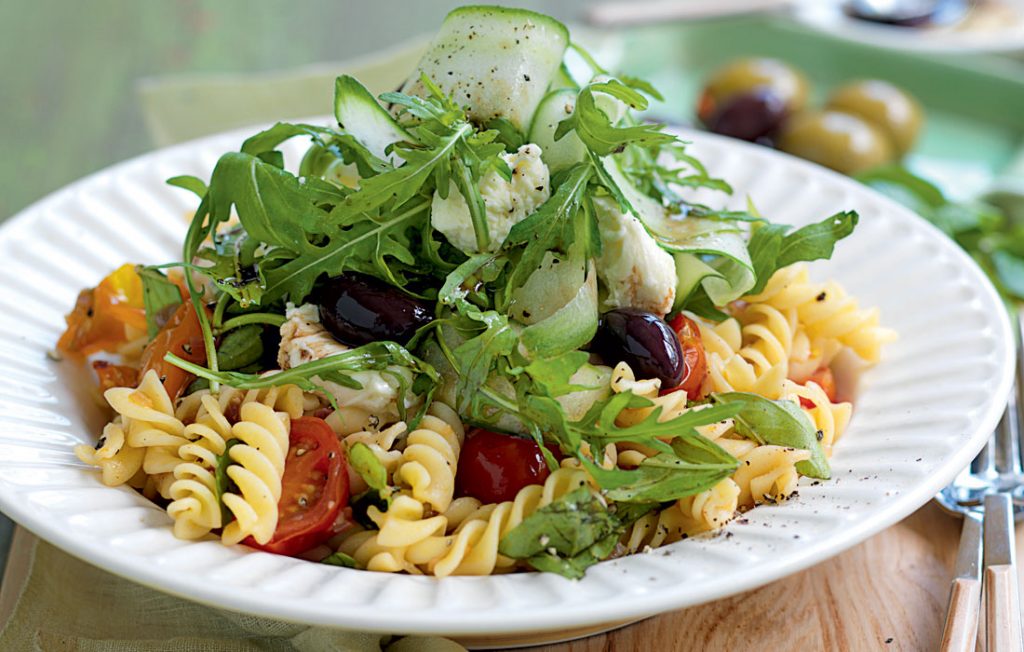Warm caprese pasta