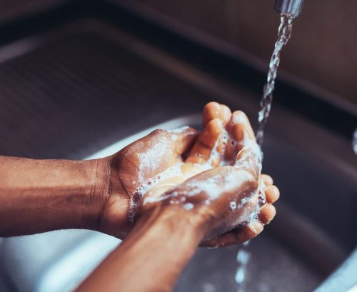 Washing hands