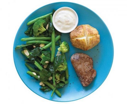 Perfect meat portion on a plate