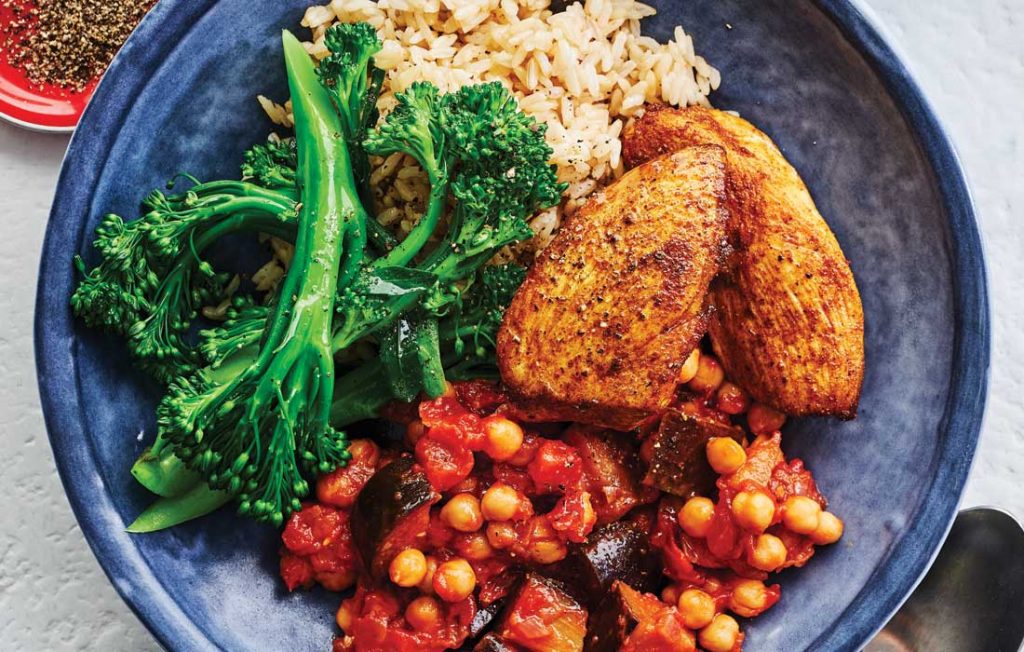 Moroccan chicken and chickpeas