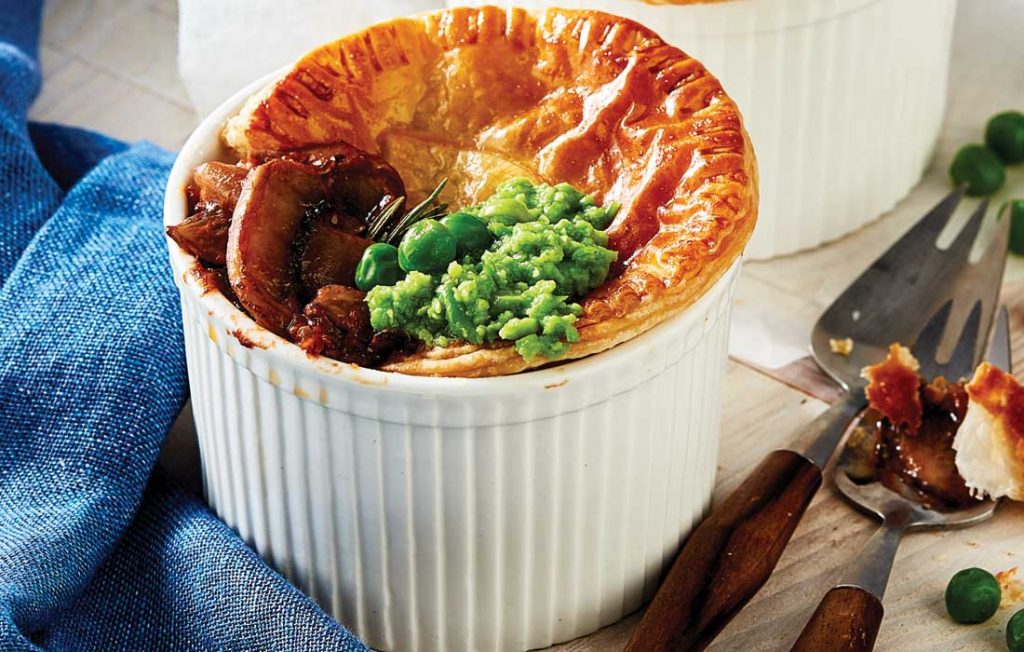 Mushroom and rosemary pot pies