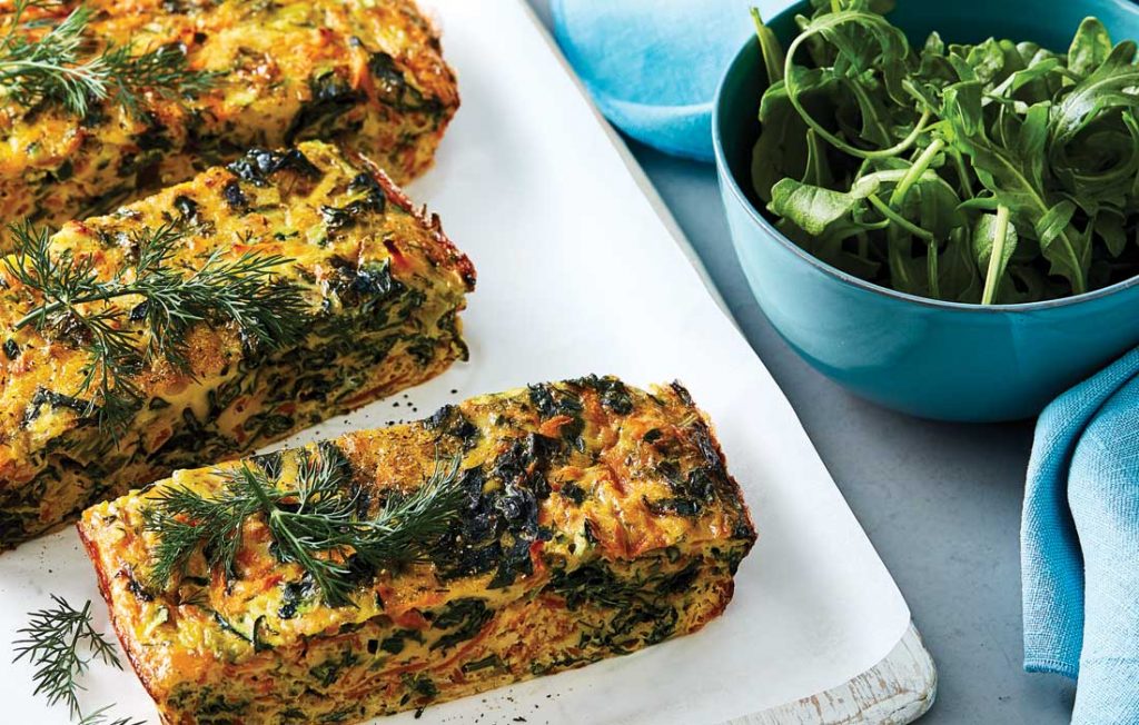 Silverbeet and sweet potato frittata