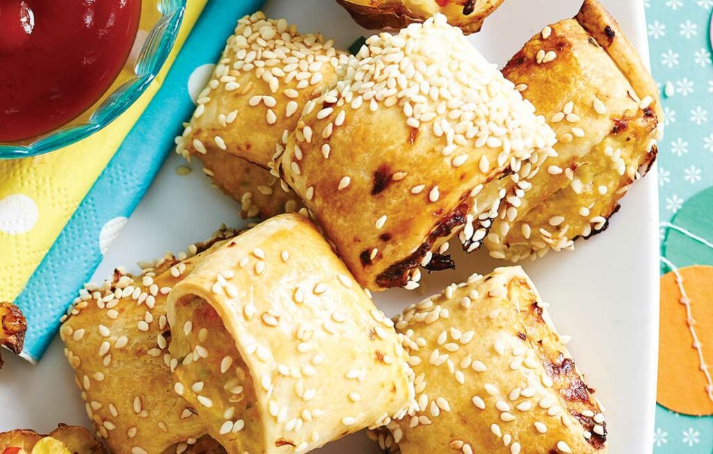 Chicken and veg sausage rolls