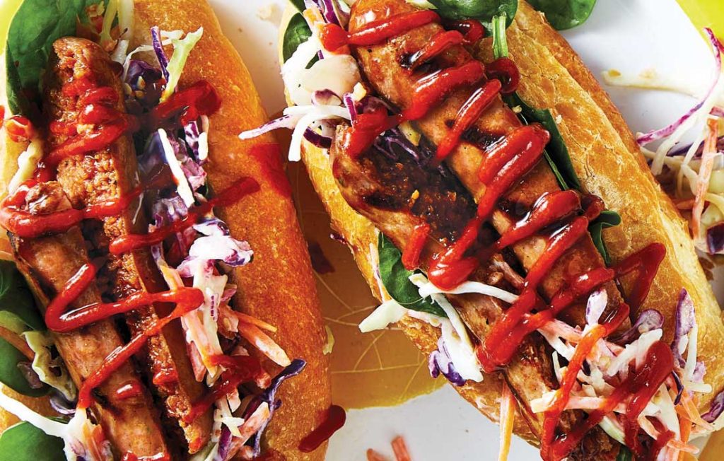 Teriyaki beef hotdogs